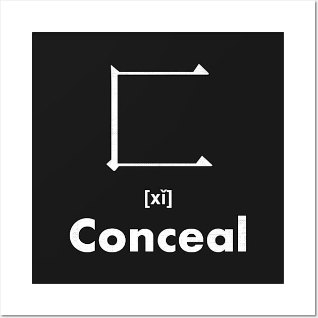 Conceal Chinese Character (Radical 23) Wall Art by launchinese